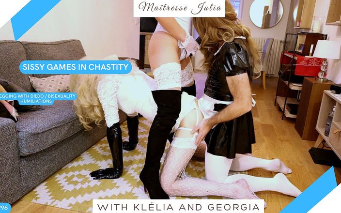 Mistress Julia: Сіссі ігри в цнотливості: содомія, страпон феляція і задоволення в клітці - господиня Джулія і дві сестри