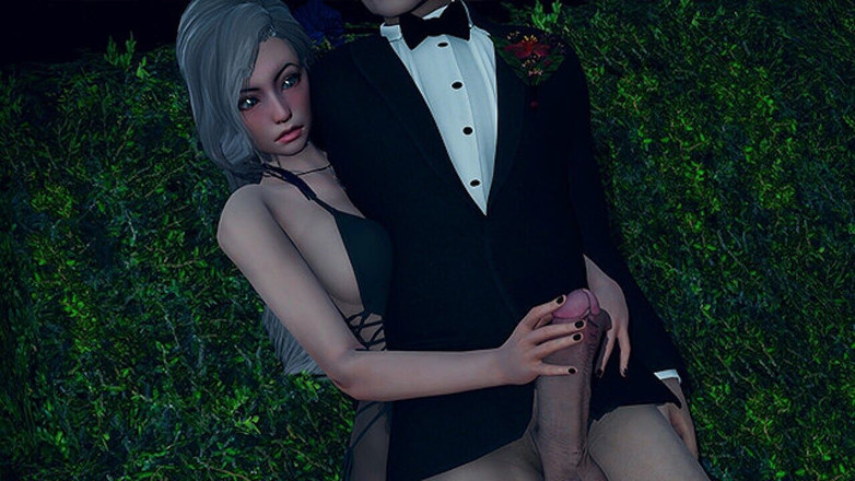 HH Seemer: Une riche blonde me taille une pipe derrière la broussaille