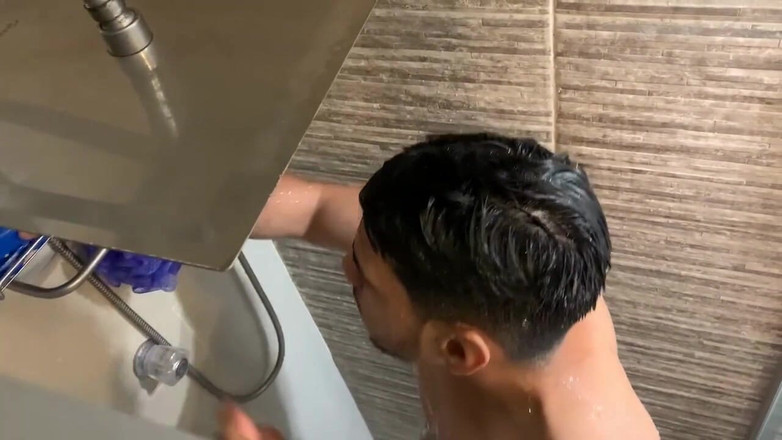 The-hook305: Str8, Big-cock, Hunk Comes Over for a Shower and a...