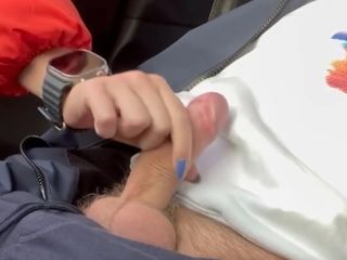 Emma Voyeur: Stranger Girl Did Handjob in the Car Until Cum