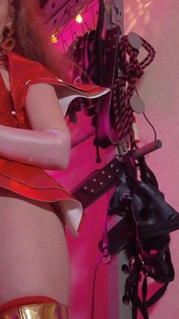 BDSM Mistress Pvc Gold Red Vinyl Toys Dick Fetish Boots Femdom