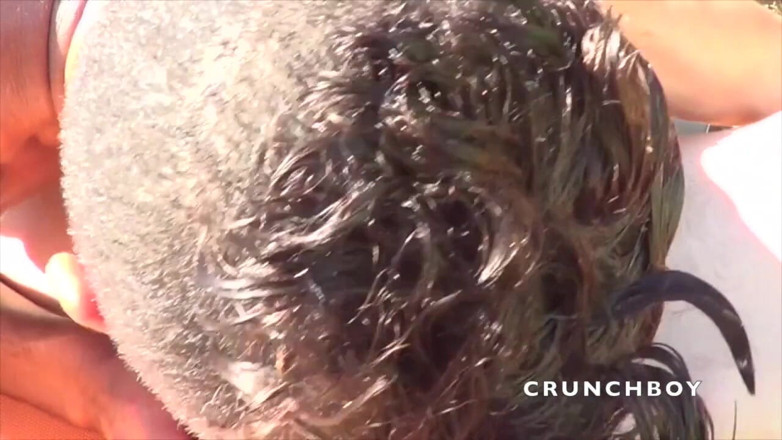 Crunch Boy: Estbean fucked by real straight boy oin exhib outdoor place