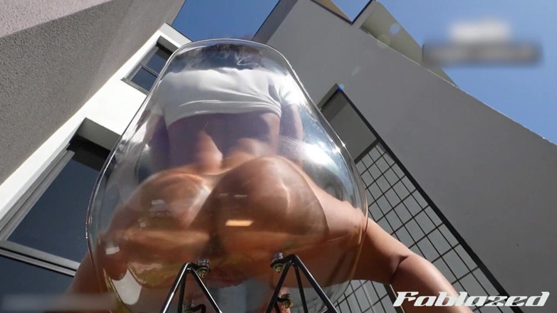 Fablazed: Beautiful Oiled Brunette Masturbates and Cums Hard (wait for the End)