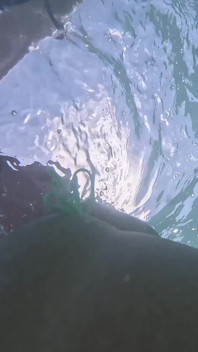 Naughty Blonde Pees in the Ocean Outdoor and Swimming Underwater