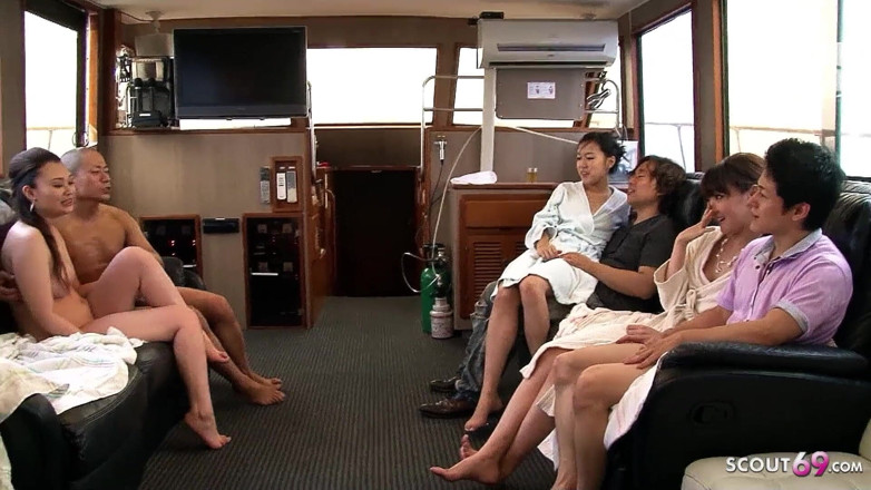 Asian porn collection: Uncensored Japan swinger party with horny milfs
