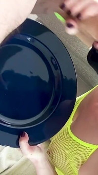 Dutch Throat Goat Teen Licks Seed Plate for Dessert