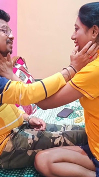 After Meeting His Girlfriend, He Left Her Stepsister During Her Periods and Licked Her Soft Pussy.