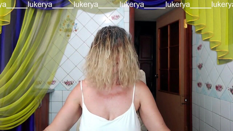 Lukerya: Lukerya Is Back in a White Knitted Jumpsuit - the Nipples...