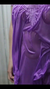 In the Bathroom Indonesian Transparant in Shiny Satin Lingerie Perfect Body Big Ass Tease