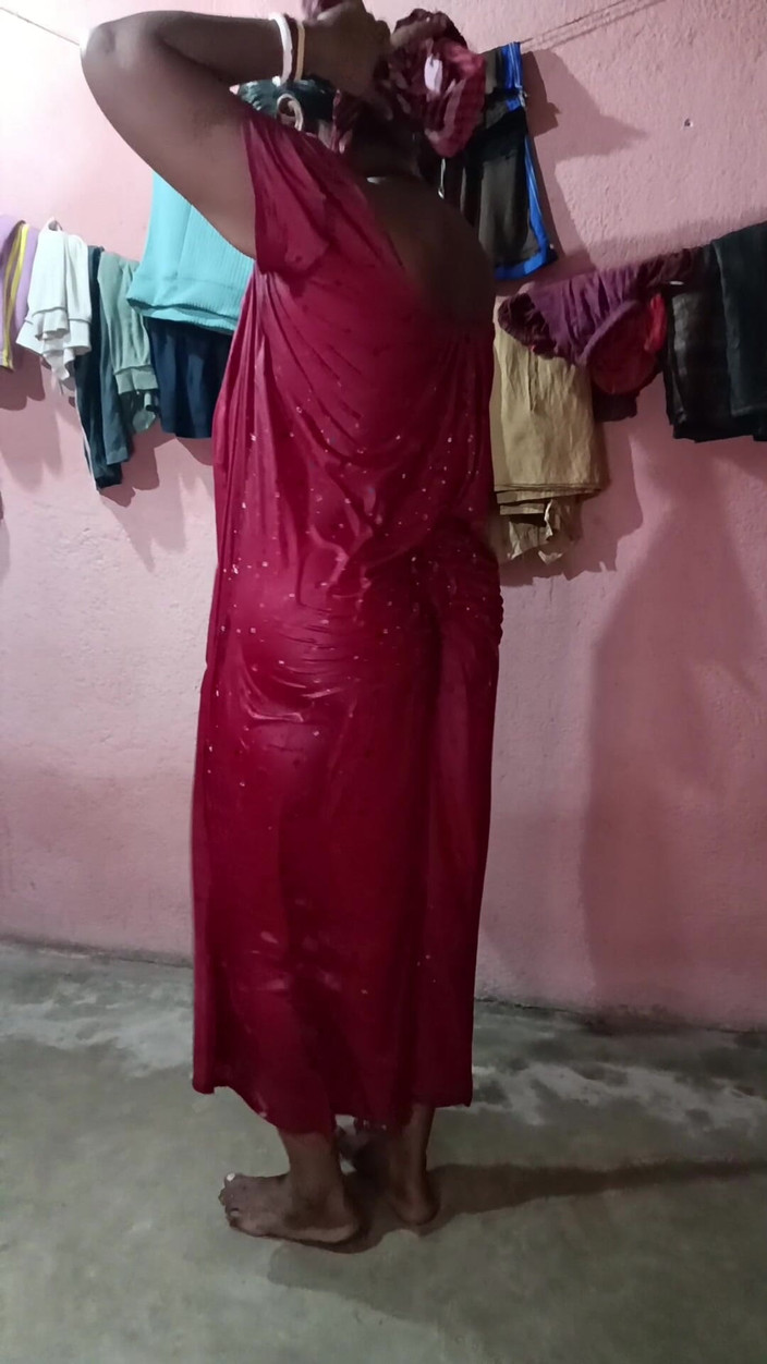 Pakhi0705: Saree Menurun Selepas Mandi Sfw 2