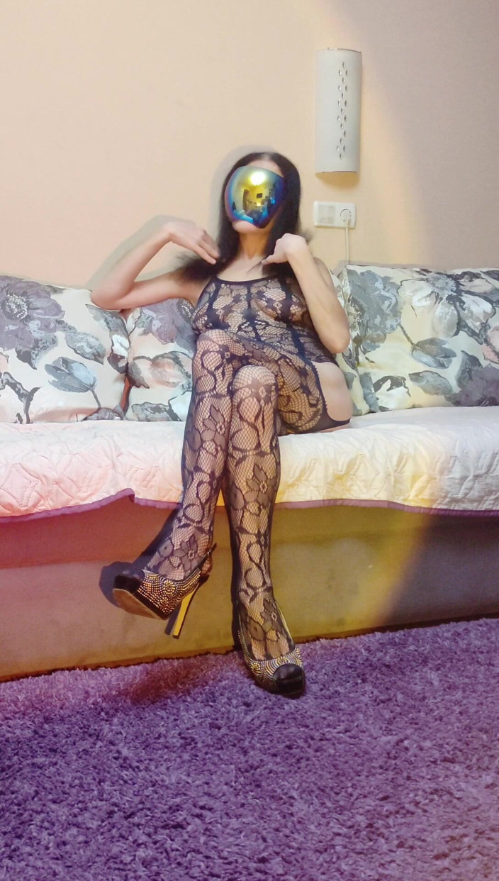 Hotlia: Slender Rider in Erotic Lingerie