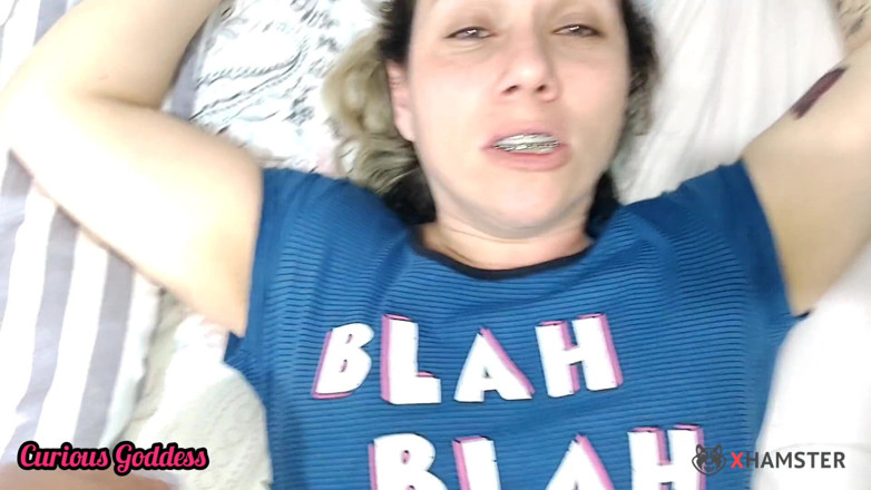 Adrian And Curious: Curious Goddess blonde wife's big ass pretty little feet plush...