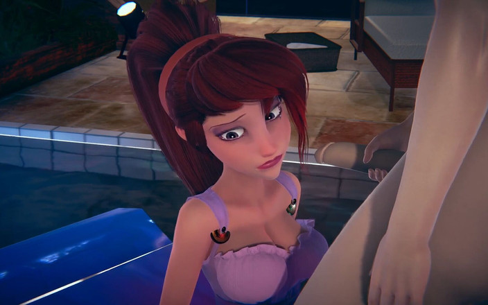 Wraith ward: Megara zuigt pik: tekenfilmparodie