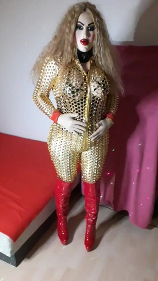 Erica Doll: Gold catsuit