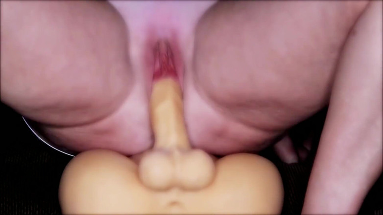 Nikki Nevada: Sexy MILF rides male torso doll cowgirl and reverse cowgirl...