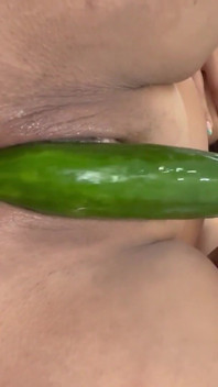 Squirting on a Cucumber