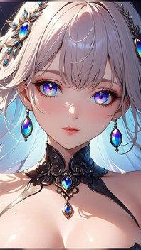 Dream Reflections: a Beautiful Young Woman with Iridescent Eyes