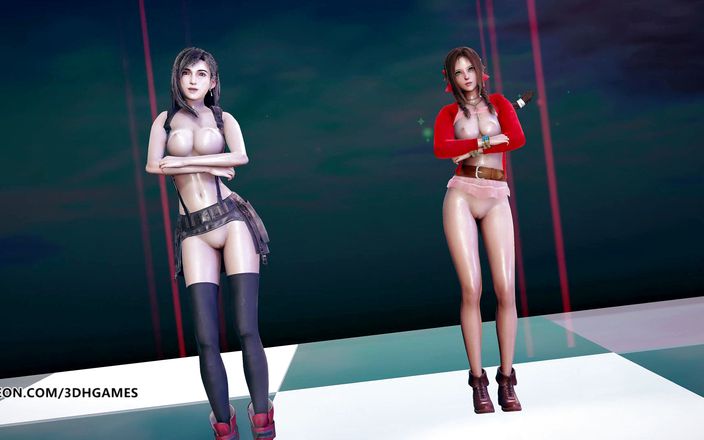 3D-Hentai Games: Berry good - Mellow Mellow, Tifa Lockhart Aerith, naked dance final...