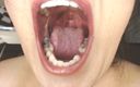 Abby Anna: Garganta e boca cuspindo cordas Uvula Tonsils Uvula