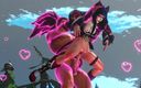 Game of Lust 3D: 3D Ahri와 Yasuo 하드코어 섹스 롤