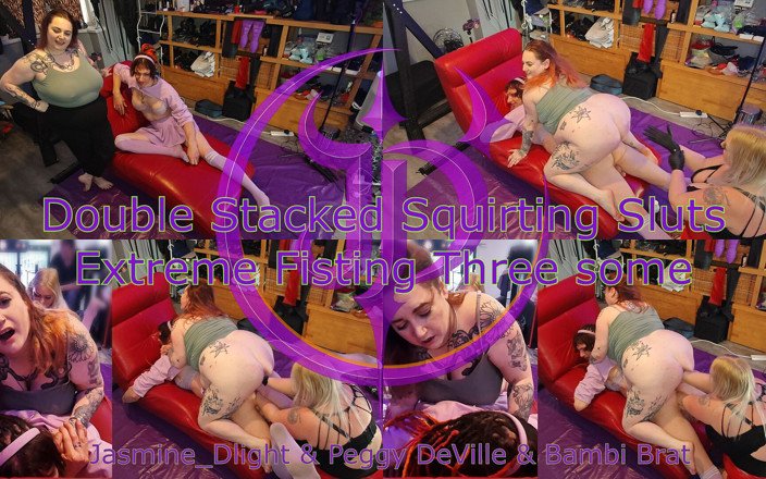 Jasmine Dlight - UK's most extreme anal porn star: Jasmine_dlight и Peggy DeVille и Bambi Brat - экстремальный фистинг сквиртующих шлюшек в тройничке