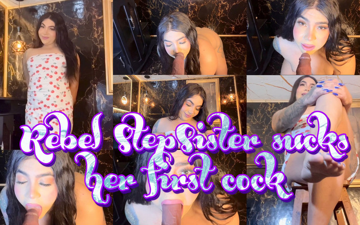 JessieRoss: Sora vitregă răsfățată își suge primele diplome de penis și ejaculează