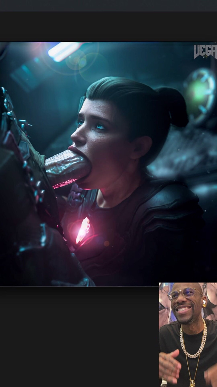 Good news media: Zabiják Doom dostává jeho penis hluboko do krku děvkou