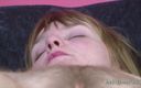 Horny Hairy Girls: Hairy natural sweet Teddy Snowflower plays with her muff