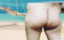 Tasty foundation: Dorps-Hijab-meisje geniet van een seksueel orgasme op het strand