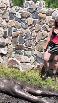 Humiliation with a Dirty Pig in the Mud