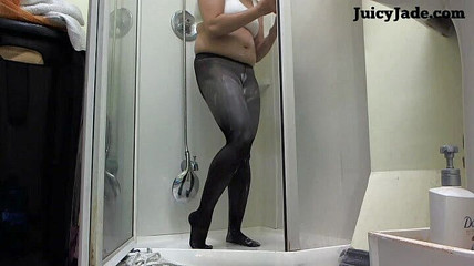 JasmineJade: Natte zwarte panty