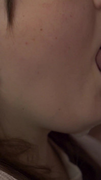 , super close-up, in de mond