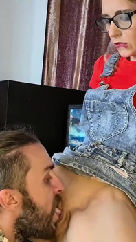 Nerd girl gets dick for fixing computer