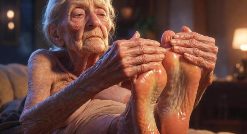 YOUR BEST FANTASY: Beautiful Big Wrinkled Feet Oiled up - Oil Dripping From Toes...