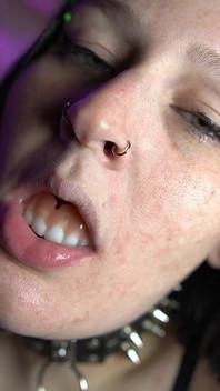 Sexy Goth Plays with Their Dentures