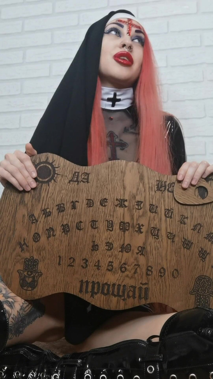 RedFox: Black Widow Witch Fucks Herself in the Ass and Masturbates...