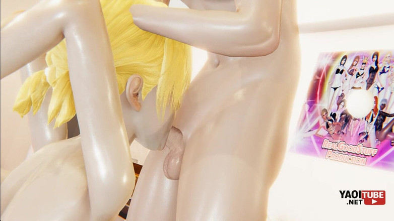 Yaoitube: Yaoi - 弱虫フェムボーイの口をファックする