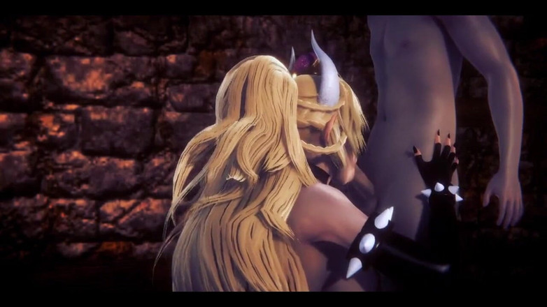 HentaiTubes: Mario Bross Hentai - Bowsette Supt și sex în trei - japoneză manga anime...