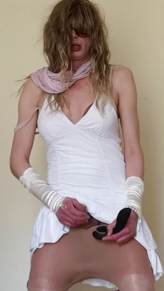 Wet Perversions In Nylons: Wearing chastity and being horny part III
