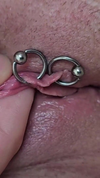 Playing with My Pierced Clit and Pussy Make My Very Wet and Huge Orgasm