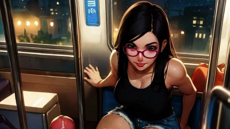 Spicy Toons: Lin se joacă cu picioarele în tren