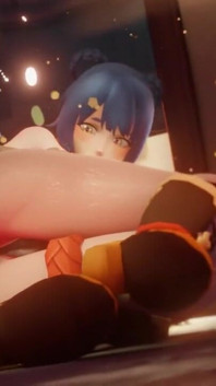 Xiangling Gets Her Ass Penetrated on the Kitchen's Floor First Time Anal Genshin Impact Porn Aether