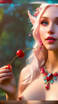 Awek elf bogel dengan Cherry yang cantik bertetek besar