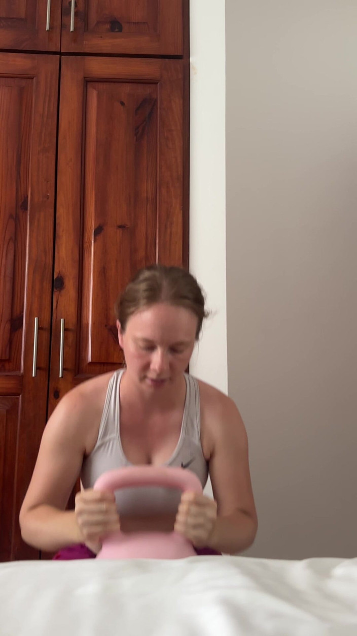 SweetLucy96: Hot and Sweaty Workout in the Bedroom
