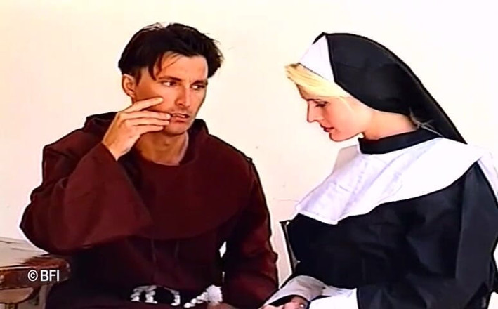 Hardcore Lovers: Blonde nun gets anally screwed from her fucker