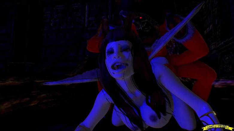 Games looper sex: Succubus-transformatie (animatie 3D monster neukpartij)