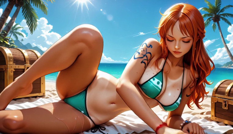 Sdanimacionescol: Nami Fucked Hard by Luffy and Zoro - Threesome on the...