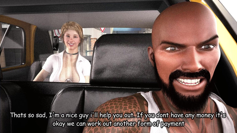 Sassy comics: Big dick taxichaufför tar college flickas fitta som betalning