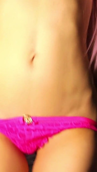 A Pink-haired Beauty Has Fun with a Big Dildo.