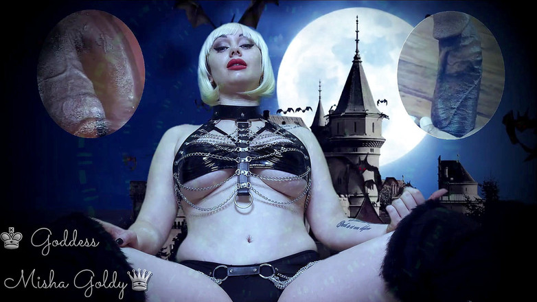 Goddess Misha Goldy: 흑인 대물 자지에게 중독된 성장! 넌 흑인 대물 자지 빨아주는 걸 좋아해! (할로윈 버전)
